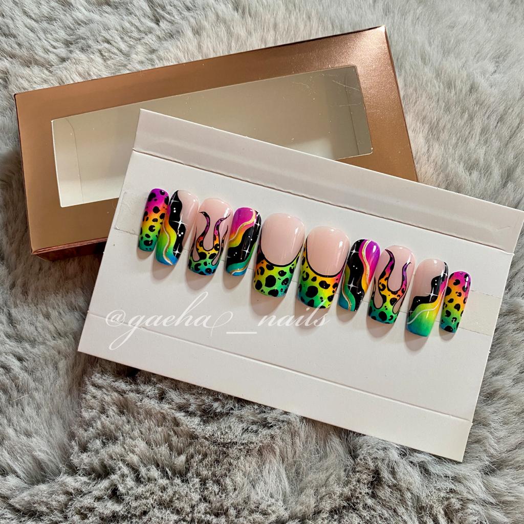 Neon Mayhem Press on Nails - Medium - Ballerina