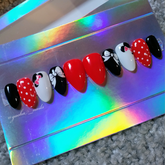 Polkadots and Bowties Press On Nails - Short - Almond
